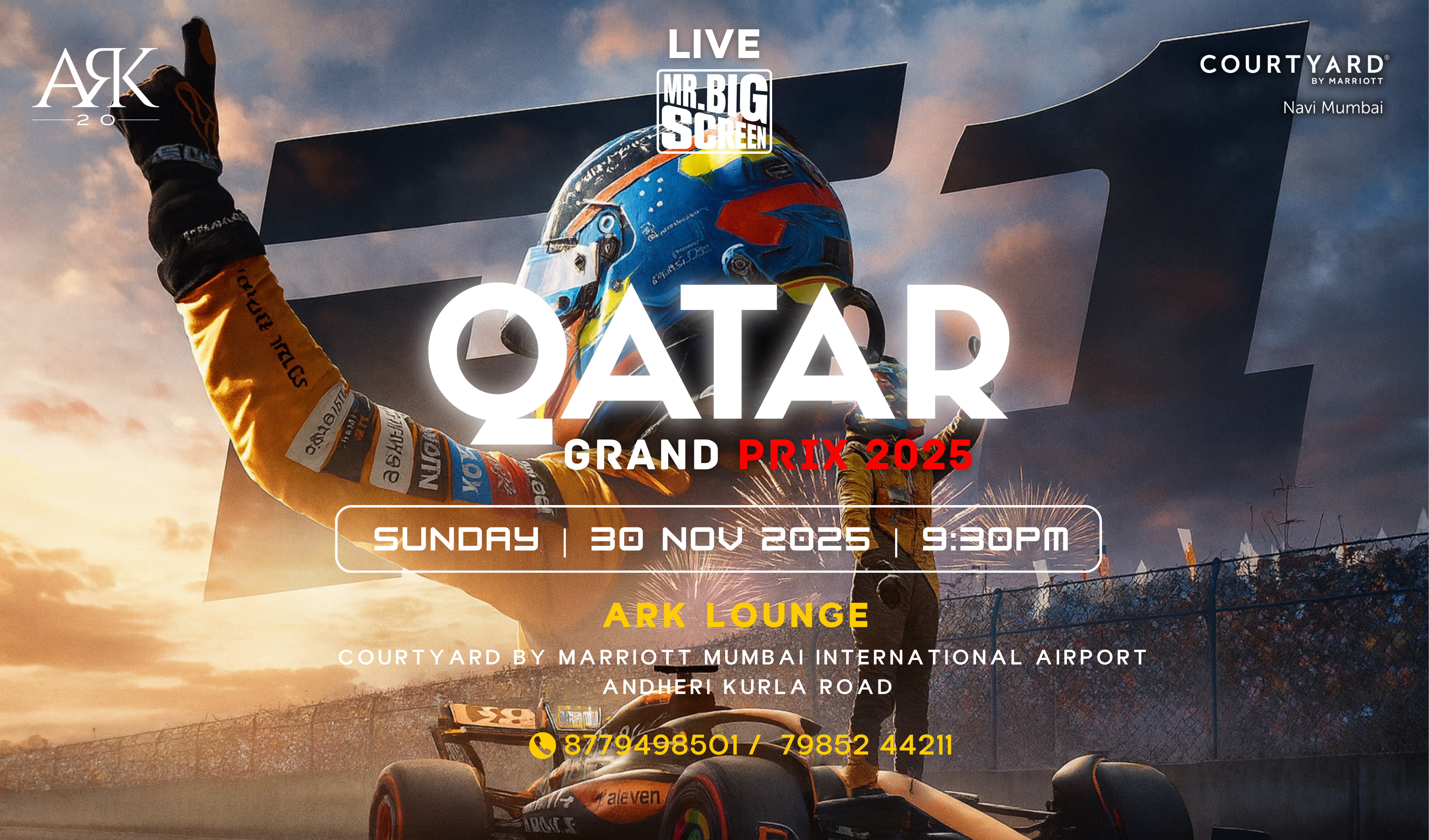F1 Screening- Qatar GP 2025- Ark 2.0 Bar & Lounge